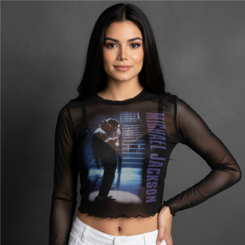 Michael Jackson - Beat It Crop top - Zwart